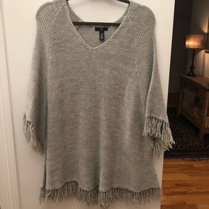 Grey / gray poncho